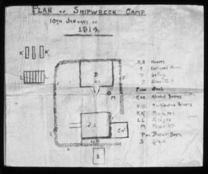 Image: Drawing: plan of Karluk's Shipwreck Camp by William Laird McKinlay